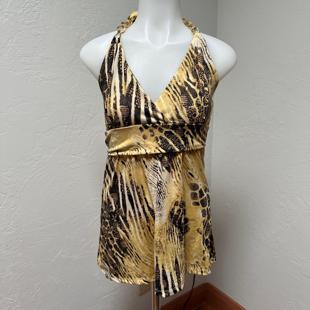 Animal Print Halter Top